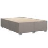 vidaXL Boxspringbett mit Matratze Taupe 140x200 cm Stoff