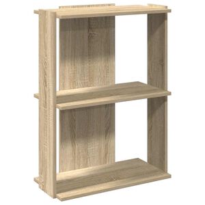vidaXL B&uuml;cherregal 3 B&ouml;den Sonoma-Eiche 60x30x80 cm Holzwerkstoff