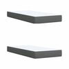 vidaXL Boxspringbett mit Matratze Dunkelgrau 200x200 cm Stoff