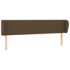 vidaXL Kopfteil mit Ohren Dunkelbraun 183x23x78/88 cm Stoff