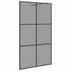 vidaXL Walk-in Duschwand Schwarz 115 x 195 cm Geh&auml;rtetes Glas
