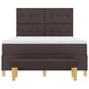 vidaXL Boxspringbett mit Matratze Dunkelbraun 140 x 190 cm Stoff