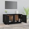 vidaXL TV-Schrank Schwarz 80x35x40,5 cm Massivholz Kiefer