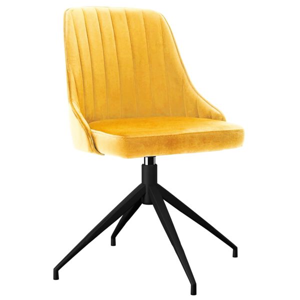 vidaXL Esszimmerst&uuml;hle 6 Stk. Gelb Samt