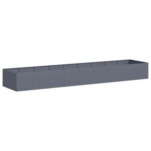 vidaXL Pflanzgef&auml;&szlig; Anthrazit 360x80x40 cm Stahl