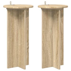 vidaXL Pflanzenst&auml;nder 2 Stk. Sonoma-Eiche 29,5 x 29,5 x 60 cm