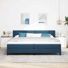 vidaXL Boxspringbett mit Matratze mit Kopfteil Blau 200 x 200 cm Stoff