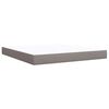 vidaXL Boxspringbett mit Matratze Taupe 180x200 cm Stoff
