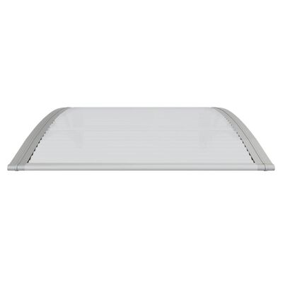 vidaXL Türvordach Grau und Transparent 100x75 cm Polycarbonat