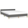 vidaXL Bettgestell ohne Matratze Dunkelgrau 140x190 cm Stoff