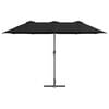 vidaXL Gartenparasol Schwarz 370 x 197 x 239 cm