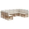 vidaXL Outdoor-Sofagarnitur Natur Polyester
