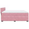 vidaXL Boxspringbett mit Matratze Rosa 200x200 cm Samt