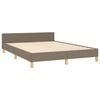 vidaXL Bettgestell ohne Matratze Taupe 140x190 cm Stoff