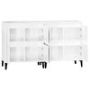 vidaXL Sideboards 2 Stk. Hochglanz-Wei&szlig; 60x35x70 cm Holzwerkstoff