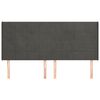 vidaXL Kopfteil mit Ohren Dunkelgrau 183x16x118/128 cm Samt