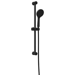 vidaXL Duschsystem-Set Schwarz 70 cm Edelstahl