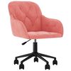 vidaXL B&uuml;rostuhl Drehbar Rosa Samt