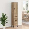 vidaXL Highboard Artisan-Eiche 34,5 x 34 x 180 cm Holzwerkstoff