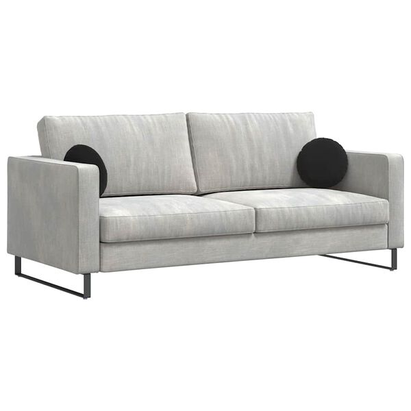 vidaXL Sitzkissen 2 St&uuml;ck Schwarz &Oslash; 30 x 13 cm Samt