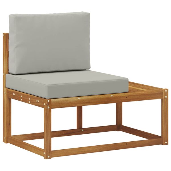 vidaXL Outdoor End Sofa Natur 91 x 63 x 73 cm Massivholz Akazie