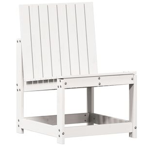 vidaXL Gartenstuhl Wei&szlig; 50,5x55x77 cm Massivholz Kiefer