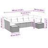 vidaXL Gartensofa-set mit Kissen 7 pcs Beige und Creme Polyrattan