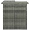 vidaXL Eck-Bartisch Grau 100x50x105 cm Poly Rattan