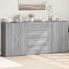 vidaXL Sideboards 3 Stk. Grau Sonoma 60x31x84 cm Holzwerkstoff