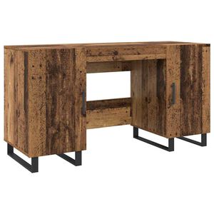 vidaXL Schreibtisch mit Regal Altholz 140 x 50 x 75 cm Holzwerkstoff
