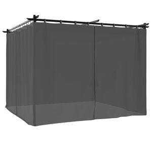 vidaXL Pavillon mit Vorh&auml;ngen Anthrazit 3x3 m Stahl