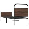 vidaXL Bettgestell ohne Matratze 75x190 cm Braun Eichen-Optik