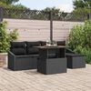 vidaXL Garten Essgruppe mit Kissen 6 pcs Schwarz und Braun