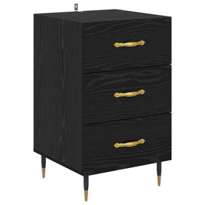 vidaXL Nachttisch Schwarz Eichen-Optik 40 x 40 x 66 cm Holzwerkstoff