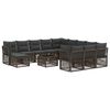 vidaXL Gartensofa-set 13 stk. 12-Sitzer Grau Poly-Rattan