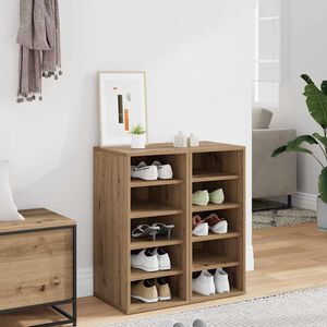 vidaXL Schuhschr&auml;nke 2 Stk. Artisan-Eiche 32x35x70 cm Holzwerkstoff