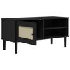 vidaXL TV-Schrank SENJA Rattan-Optik Schwarz 106x40x49 cm Kiefernholz