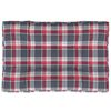 vidaXL Palettenkissen Rot Karomuster 120x80x12 cm Stoff