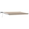 vidaXL Manuelle Gelenkarmmarkise mit LEDs Beige und Anthrazit 4 x 3 m