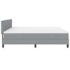 vidaXL Boxspringbett mit Matratze Hellgrau 200 x 200 cm Stoff