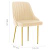 vidaXL Esszimmerst&uuml;hle 4 Stk. Creme Samt