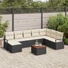 vidaXL Garten-Sofa-Set 9 pcs Schwarz und Weiß