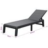 Keter Sonnenliege mit Auflage Formentera Holzstruktur Anthrazit