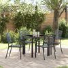 vidaXL Garten Essgruppe 5 pcs Anthrazit Pulverbeschichteter Stahl