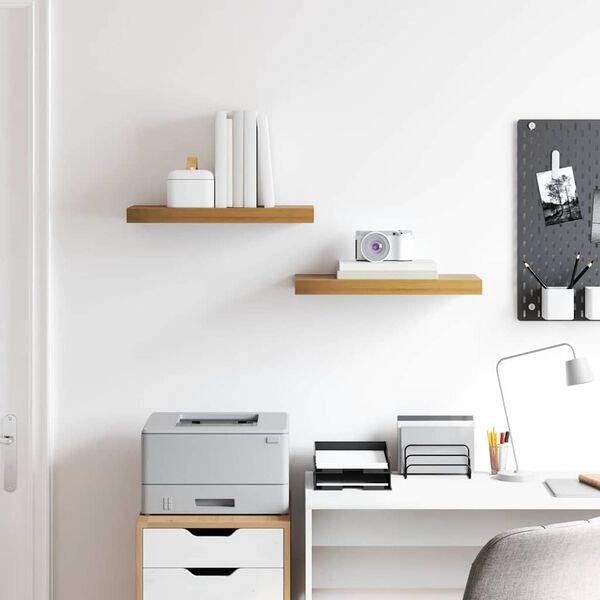 vidaXL Wandregal Wandmontiert 2 pcs Braun 50 x 23 x 4 cm Holzwerkstoff