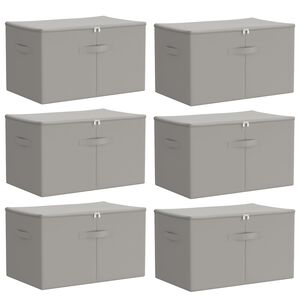 vidaXL Aufbewahrungsbox 6 stk. Vliesstoff 55 x 35 x 32 cm 61,6 L