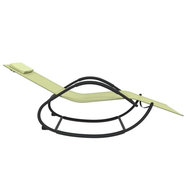 vidaXL Schaukelliege Creme Stahl und Textilene