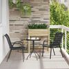 vidaXL Garten Bistro Set 3 pcs Schwarz Stahl