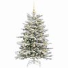 vidaXL Künstlicher klappbarer Weihnachtsbaum Weiß 120 cm PE und PVC
