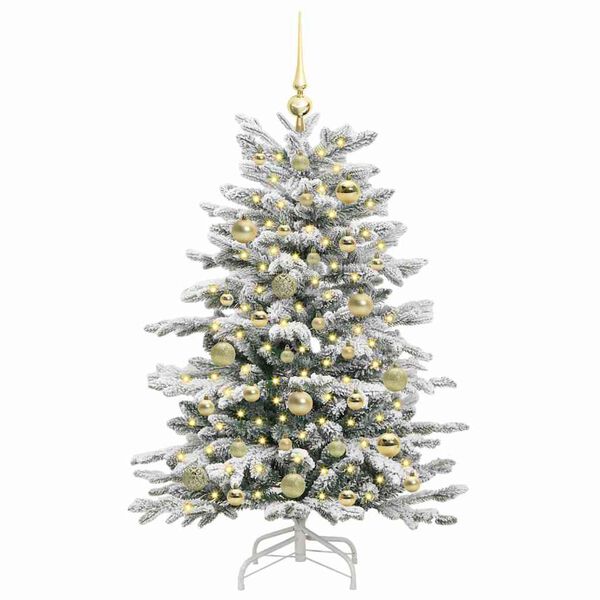 vidaXL Künstlicher klappbarer Weihnachtsbaum Weiß 120 cm PE und PVC